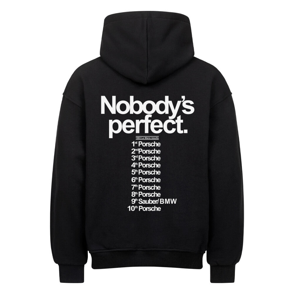 Nobody s Perfect Oversized Hoodie Back Print